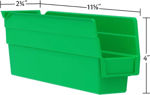 Vista 5 de Akro-Mils 30110 Organizador de plástico y contenedores de almacenamiento para refrigerador, cocina, armario u organización de despensa, 12 x 3 x 4