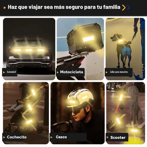 Vista 3 de PHIXBEAR 20 piezas calcomanías reflectantes súper reflectantes hechas de 3M 823i, cinta reflectante de seguridad para automóvil, bicicleta, buzón