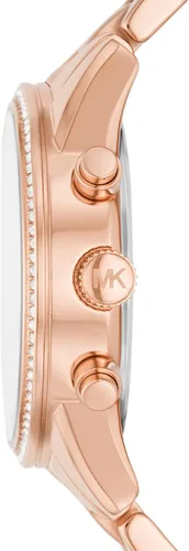 Vista 2 de Reloj Ritz de acero inoxidable para mujer de Michael Kors con cristal Topring.