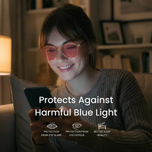 Vista 5 de BRADDELL FL-41 FL-60 - Gafas de sensibilidad a la luz de migraña para interiores y exteriores, color marrón Champán transparente