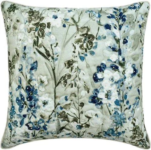 Vista 10 de The HomeCentric Fundas de almohada decorativas azules de 12 x 12 pulgadas (11.8 x 11.8 in), acolchadas de jacquard y almohadas bordadas para sofá