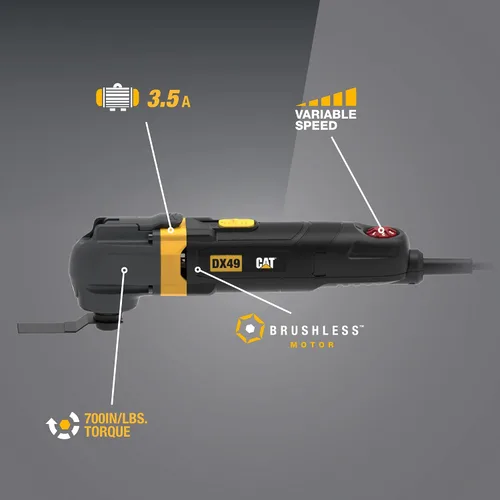 Vista 2 de Cat erpillar Cat® DX49U - Multiherramienta oscilante con cable 3.5 AMP