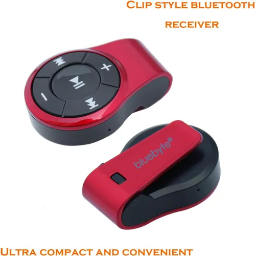 Vista 3 de Receptor Bluetooth para auriculares, auriculares, altavoz o audio de coche, con micrófono para llamadas manos libres y música.