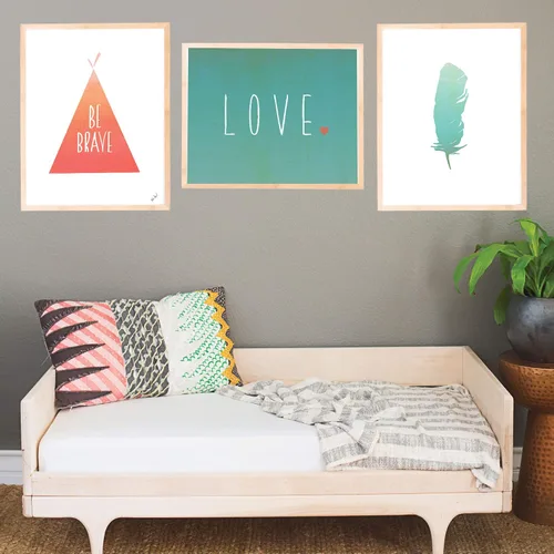 Vista 2 de Colección Be Brave (juego de tres impresiones artísticas de pared de 11 x 14 pulgadas), decoración de guardería, decoración de habitación de niños