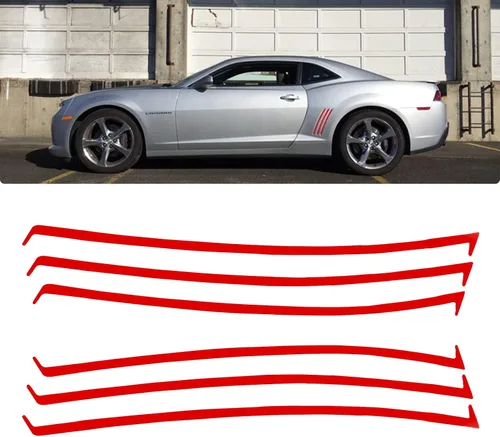 Vista 10 de x xotic tech 6 calcomanías de vinilo con incrustaciones de vinilo para carrocería L&R, compatible con Chevrolet Camaro SS RS LS 2010-2015
