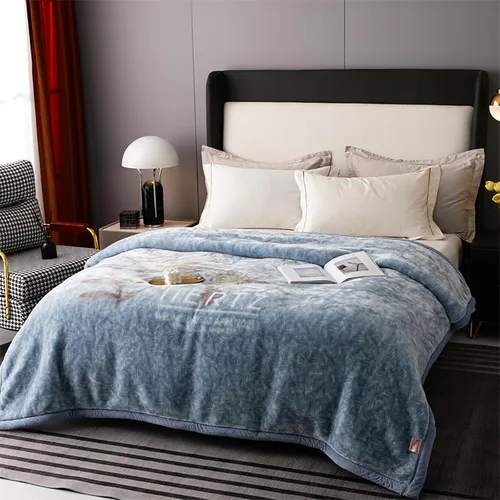 Vista 11 de LGYKUMEG Manta pesada de visón coreano, tamaño Queen de 79 x 91 pulgadas, sedosa suave y cálida, manta de cama Raschel reversible de 2 capas, 9