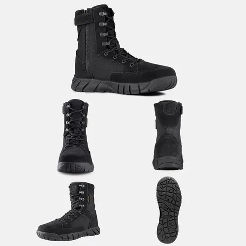 Vista 8 de FREE SOLDIER Men's 8 Inch Tactical Side Zip Boots Military Army Work Boots Lightweight Combat Boot for Motorcycle Boot