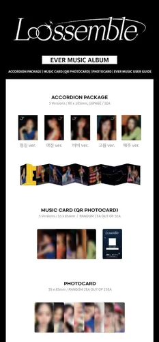 Vista 2 de LOOSEEMBLE Loossemble 1er contenido del mini álbum+tarjeta fotográfica+seguimiento sellado LOONA (EVER MUSIC Yeojin Version)