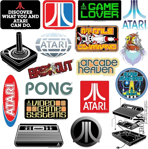 Vista 3 de Atari Games - 50 calcomanías de vinilo L de lujo, tableta