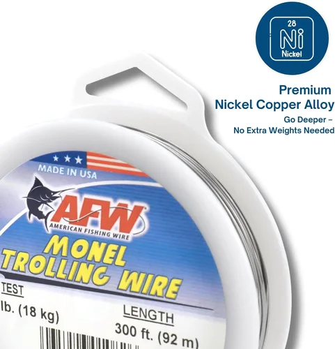 Vista 3 de Alambre de pesca americano Monel Trolling Wire (un solo hilo)