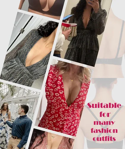 Vista 5 de DotVol Sujetador de inmersión profunda convertible para mujer, brasier sin costuras sin costuras