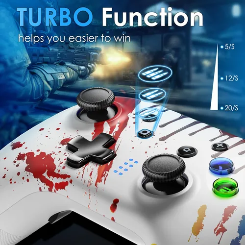 Vista 3 de REDSTORM Controlador inalámbrico para juegos para ventanas de PC, teléfonointerruptorvaporcubierta de vapor, controlador de juegos de computadora