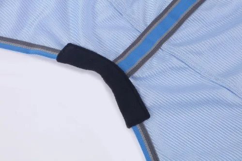 Vista 5 de LEAFOREST Alfombra de verano con cuello estándar de malla de caballo, color azul, 63 pulgadas