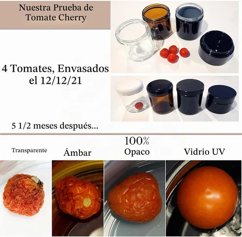Vista 3 de Tarro de vidrio ultravioleta negro con tapa, recipiente hermético a prueba de olores de 8 onzas, almacenamiento de hierbas de cuello ancho, ideal