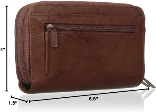 Vista 5 de Buxton Cartera organizadora con doble cremallera Heiress