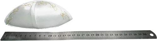 Vista 2 de KIPPIK Conjunto de gorro Kippah de satén para hombres y niños, hermosamente, transpirable, cómodo, suave, Yamaka Kippa