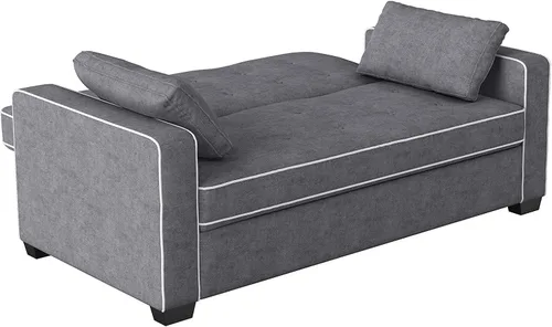 Vista 9 de Serta Ainsley Sofá Cama Convertible de 66.5", Tamaño Full, Dreamcoil Comfort, Tela Tejida Suave, Carbón