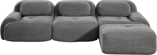 Vista 28 de Sofá comprimido moderno de espuma viscoelástica de 82 pulgadas, sofás seccionales grandes de 2 plazas para sala de estar, sofá modular Cloud que