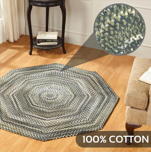 Vista 43 de Better Trends Alfombra trenzada degradada, ovalada, reversible y duradera, 100% algodón suave, ideal para cocina, sala de estar, dormitorio, tapete