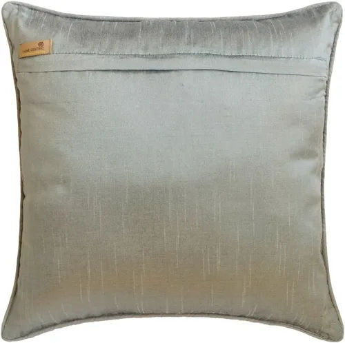 Vista 41 de The HomeCentric Funda de almohada con cremallera, funda de cojín azul de 12 x 12 pulgadas, funda de cojín de algodón bordado para sofá, diseño