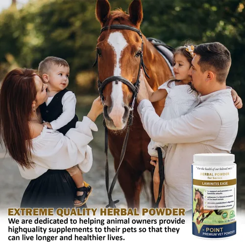 Vista 6 de V-POINT - Laminitis Ease - Suplementos de pezuñas para caballos - Producto para el cuidado de pezuñas de caballo a base de polvo natural - Ideal