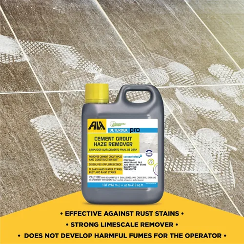 Vista 5 de FILA Surface Care Solutions DETERDEK - Removedor de neblina de lechada cementosa, eficaz contra las manchas de óxido, 1 cuarto de galón
