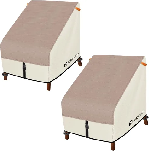 Vista 11 de Porch Shield Fundas para Sillas de Patio - Funda Impermeable para Silla de Salón Exterior de Asiento Profundo para Césped - 28 pulgadas de ancho x