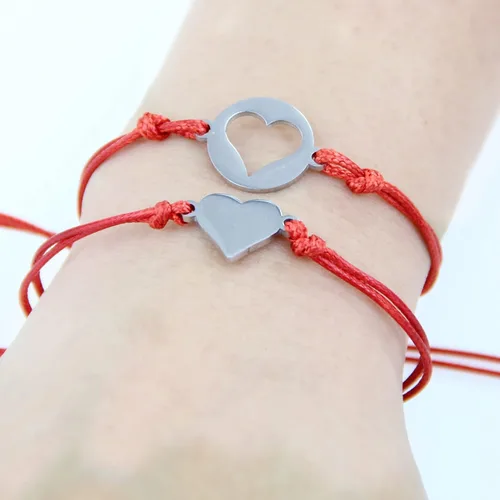 Vista 8 de Matching Bracelet Ladies Red Rope Bracelet Heart Bracelet Ladies Red Rope Bracelet Red Bracelet Handmade Bracelet, Kindred Mother and Daughter