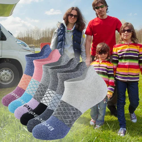 Vista 5 de Calcetines tobilleros casuales para mujer, calcetines atléticos de corte bajo, 6 pares