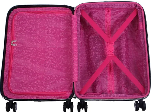 Vista 2 de Betsey Johnson Maleta rígida de equipaje de 3 piezas con ruedas giratorias 20 pulgadas 26 pulgadas 30 pulgadas talla única puntal flamenco Puntal