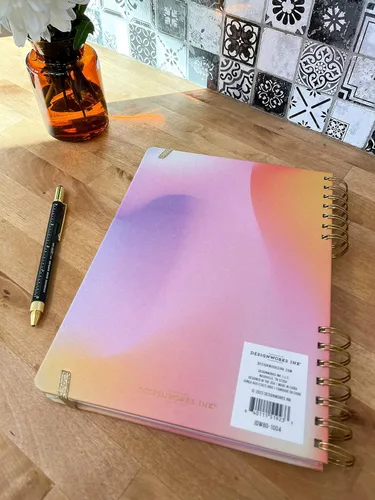 Vista 2 de DesignWorks Ink You Deserve Spiral Mindfulness Notebook Guided Gratitude and Wellness Journal Undated Daily Planner With Self Care Activity Prompts