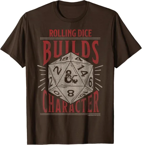 Vista 5 de Dungeons & Dragons Camiseta de manga corta con personajes Rolling Dice Builds, Negro