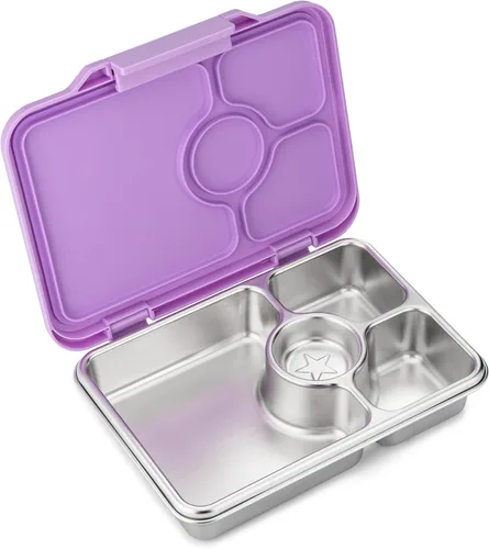 Vista 10 de Yumbox Prêt Bento Box de acero inoxidable con contenedor de almuerzo a prueba de fugas, bandeja apta para sándwich, lonchera para niños, adultos