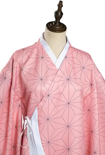 Vista 6 de Haydory Kamado Nezuko - Capa de kimono para disfraz de Halloween para mujeres y adultos