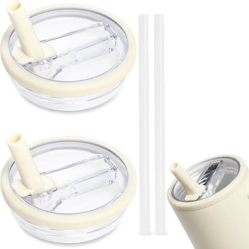 Vista 7 de Paquete de 2 tapas para vaso de 40 onzas compatibles con Stanley Quencher, cubiertas de vaso de acero inoxidable a prueba de derrames y resistentes