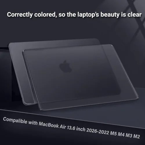 Vista 5 de MOSISO Funda compatible con MacBook Air de 13 pulgadas M5 2026 M4 M3 M2 2025-2022 A3449 A3240 A3113 A2681, cierra sin problemas carcasa rígida