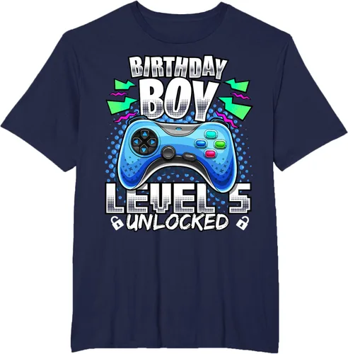 Vista 20 de Camiseta para niños con diseño de videojuegos desbloqueados de nivel 5 Negro