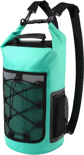 Vista 8 de Pimoys Bolsa seca, mochila impermeable de 25 L, bolsas secas enrollables, kayak, bolsa de viaje al aire libre para canotaje, kayak, campamento