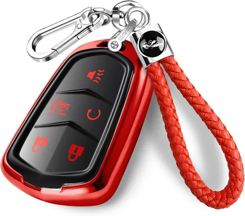Vista 9 de Intermerge Funda para llavero Cadillac con protector de TPU para llavero adecuado, Azul