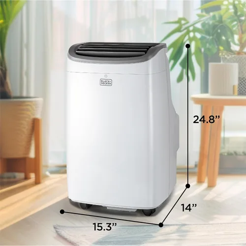 Vista 2 de Black + Decker Aire Acondicionado Portátil con mando a distancia 5,300 BTU SACC for Rooms up to 400 Sq. Ft., 3-in-1 Portable AC, Fan and Dehum