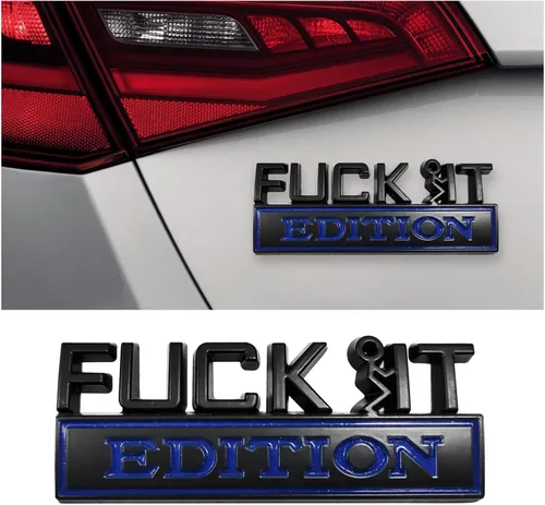 Vista 27 de Dickno Fuck It Edition Emblema para automóvil, calcomanías de decoración de parachoques de auto, calcomanía para guardabarros laterales 3D