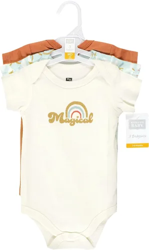 Vista 490 de Hudson Baby baby-girls Cotton Bodysuits 3-pack