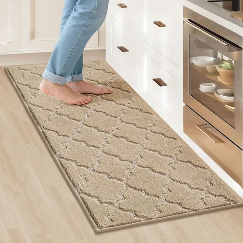 Vista 67 de COSY HOMEER Alfombras suaves de cocina [2 piezas] para el frente del fregadero súper absorbentes, tapetes y tapetes de cocina de 20 x 30 pulgadas/20