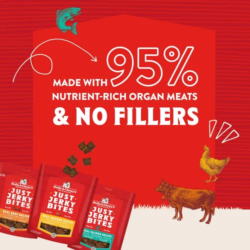 Vista 4 de Stella & Chewy's Golosinas de Carne Seca Premium de Res para Perros - Bocados de 95% Carne Real para Estómagos Sensibles - Golosinas Naturales