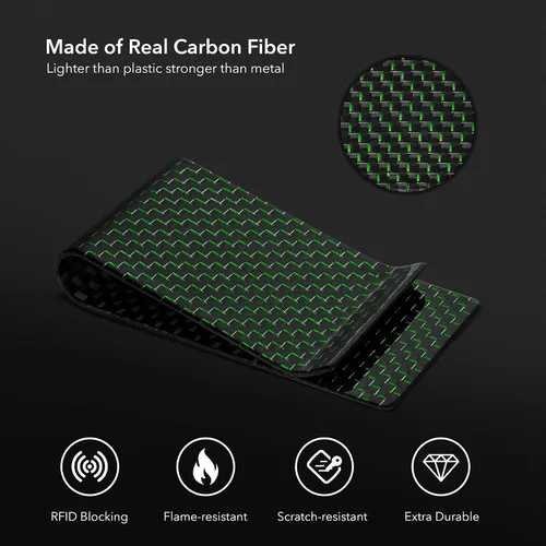Vista 17 de SERMAN BRANDS Clip de dinero de fibra de carbono para hombres – Cartera delgada con clip de dinero RFID, bolsillo frontal minimalista, cartera EDC