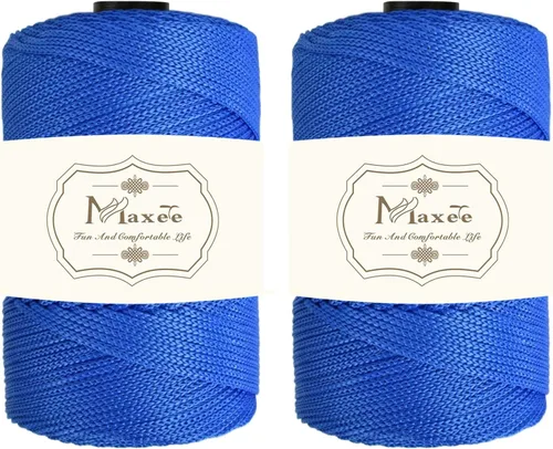 Vista 76 de Cordón de macramé de poliéster de alta calidad de 0.118 in × 218 yardas, 0.118 in, 100% polipropileno, ideal para ganchillo, ganchos de pared