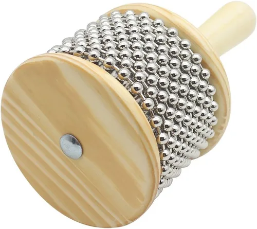 Vista 3 de Instrumento de percusión de madera Cabasa Hand Shaker con cuentas de metal para banda de aula 3.4