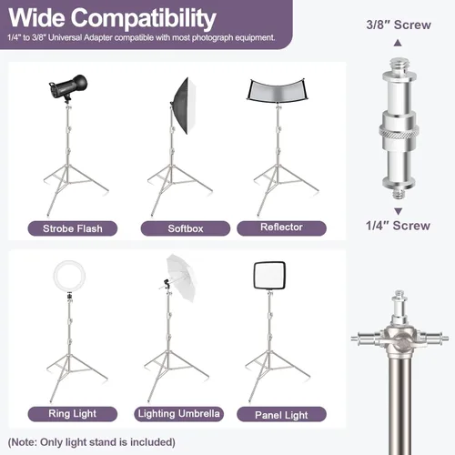 Vista 8 de EMART Soporte de luz de acero inoxidable de 9.2 pies/9.2 ft / 2.8m