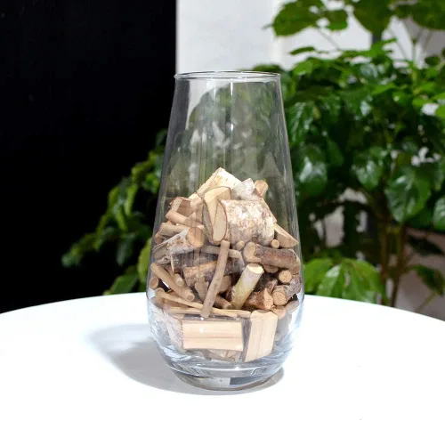 Vista 6 de Palitos de manualidades Byher, mini tronco de madera para decoración rústica del hogar - Ramas de decoración central para granja