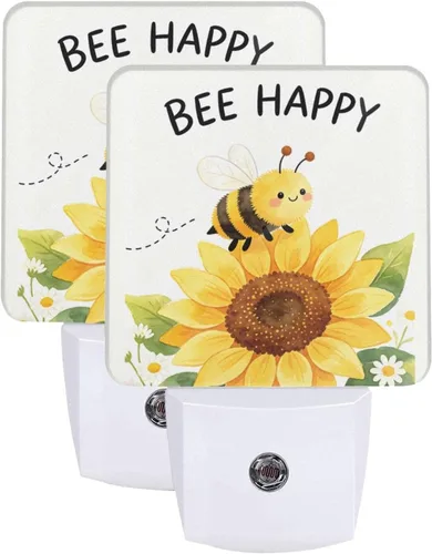 Vista 15 de Calabazas con girasoles de arce LED enchufable luz nocturna 2 unidades, luces nocturnas con sensor automático, juego de 2 para dormitorio, baño
